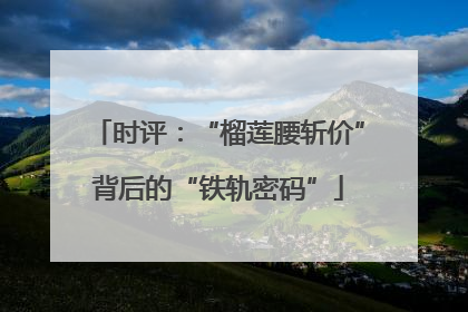 时评：“榴莲腰斩价”背后的“铁轨密码”