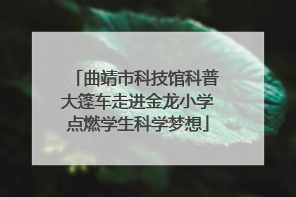 曲靖市科技馆科普大篷车走进金龙小学点燃学生科学梦想