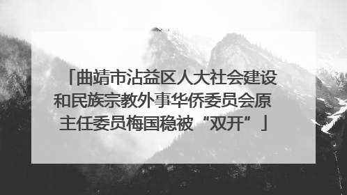 曲靖市沾益区人大社会建设和民族宗教外事华侨委员会原主任委员梅国稳被“双开”