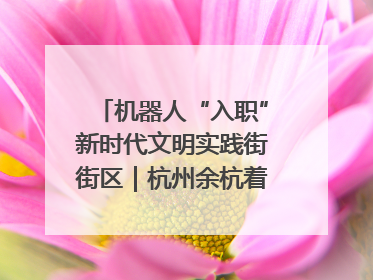 机器人“入职”新时代文明实践街街区｜杭州余杭着力提升城市精细化智能化管理水平