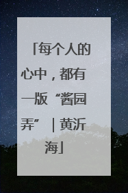 每个人的心中，都有一版“酱园弄”｜黄沂海