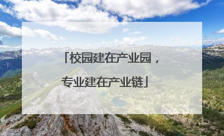 校园建在产业园，专业建在产业链