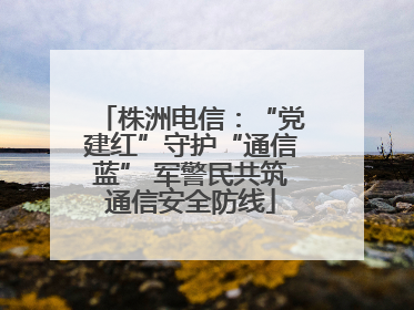 株洲电信：“党建红”守护“通信蓝” 军警民共筑通信安全防线