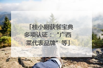 桂小厨获餐宝典多项认证：“广西菜代表品牌”等