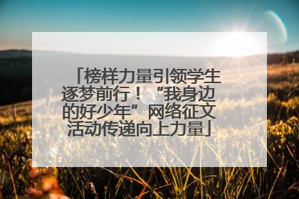 榜样力量引领学生逐梦前行！“我身边的好少年”网络征文活动传递向上力量