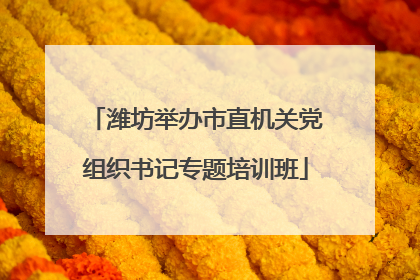 潍坊举办市直机关党组织书记专题培训班
