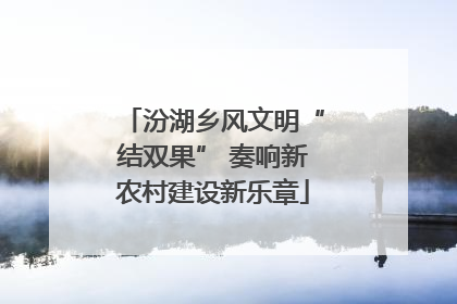 汾湖乡风文明“结双果” 奏响新农村建设新乐章