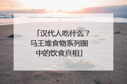 汉代人吃什么？马王堆食物系列图中的饮食真相