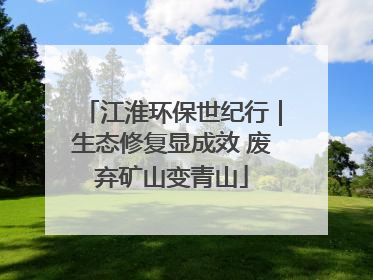 江淮环保世纪行｜生态修复显成效 废弃矿山变青山