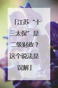 江苏“十三太保”是二级财政？这个说法是误解