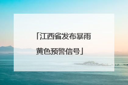 江西省发布暴雨黄色预警信号