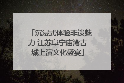沉浸式体验非遗魅力 江苏阜宁庙湾古城上演文化盛宴