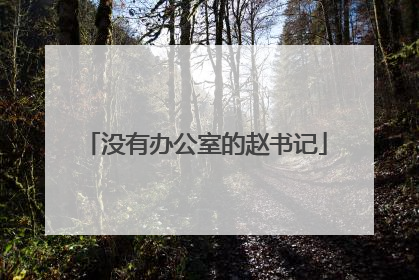 没有办公室的赵书记
