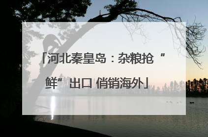 河北秦皇岛：杂粮抢“鲜”出口 俏销海外
