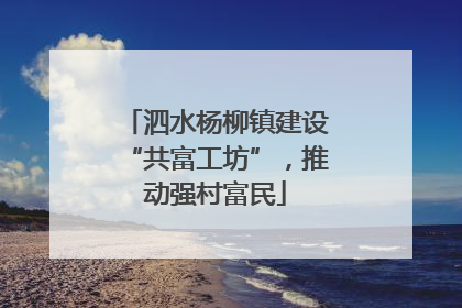 泗水杨柳镇建设“共富工坊”，推动强村富民