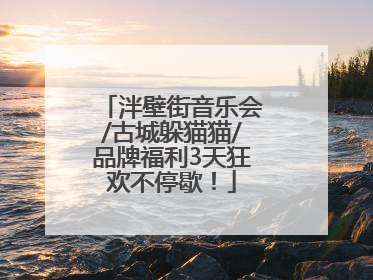 泮壁街音乐会/古城躲猫猫/品牌福利3天狂欢不停歇！