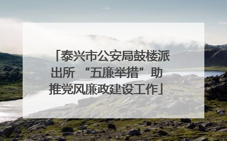 泰兴市公安局鼓楼派出所 “五廉举措”助推党风廉政建设工作