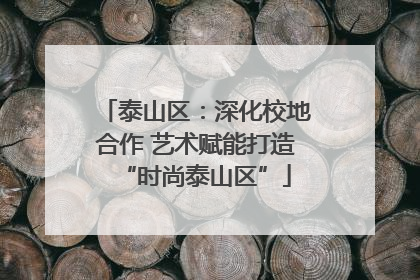 泰山区：深化校地合作 艺术赋能打造“时尚泰山区”