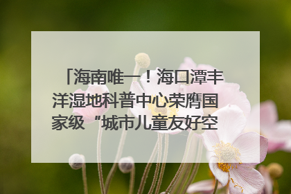 海南唯一！海口潭丰洋湿地科普中心荣膺国家级“城市儿童友好空间建设园区”称号
