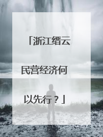 浙江缙云民营经济何以先行？