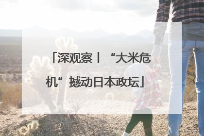 深观察丨“大米危机”撼动日本政坛