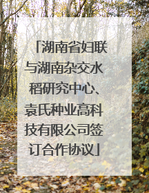 湖南省妇联与湖南杂交水稻研究中心、袁氏种业高科技有限公司签订合作协议