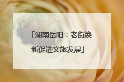 湖南岳阳：老街焕新促进文旅发展