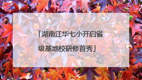 湖南江华七小开启省级基地校研修首秀