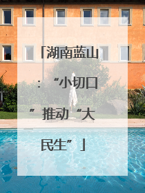 湖南蓝山：“小切口”推动“大民生”