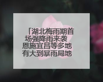 湖北梅雨期首场强降雨来袭 恩施宜昌等多地有大到暴雨局地大暴雨