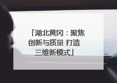 湖北黄冈：聚焦创新与质量 打造三维新模式