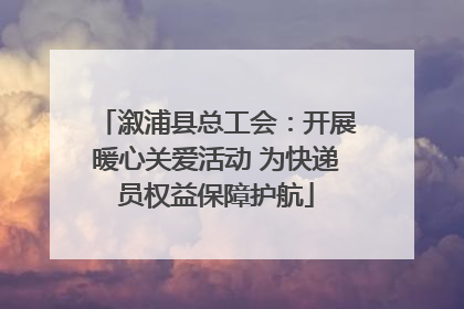 溆浦县总工会：开展暖心关爱活动 为快递员权益保障护航
