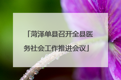 菏泽单县召开全县医务社会工作推进会议