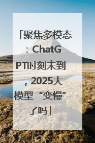 聚焦多模态：ChatGPT时刻未到，2025大模型“变慢”了吗