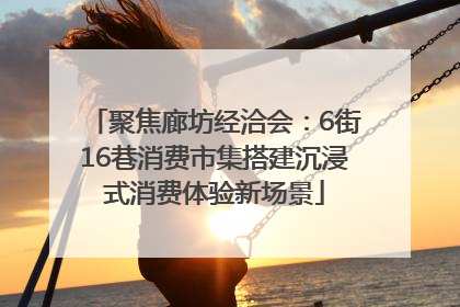 聚焦廊坊经洽会：6街16巷消费市集搭建沉浸式消费体验新场景