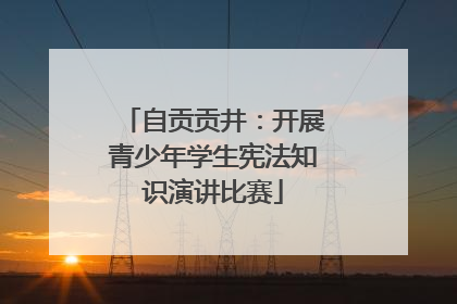 自贡贡井：开展青少年学生宪法知识演讲比赛
