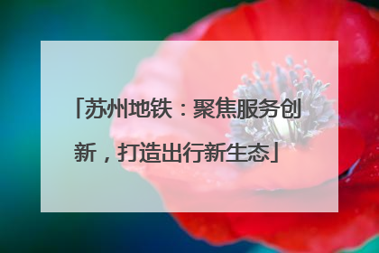 苏州地铁：聚焦服务创新，打造出行新生态