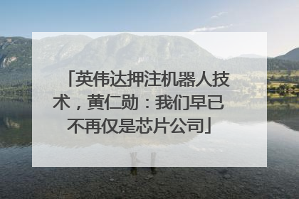 英伟达押注机器人技术，黄仁勋：我们早已不再仅是芯片公司