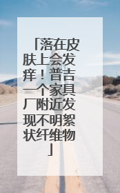 落在皮肤上会发痒！普吉一个家具厂附近发现不明絮状纤维物