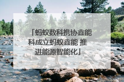 蚂蚁数科携协鑫能科成立蚂蚁鑫能 推进能源智能化