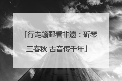 行走赣鄱看非遗：斫琴三春秋 古音传千年
