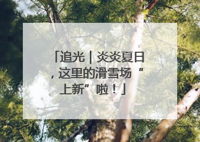 追光｜炎炎夏日，这里的滑雪场“上新”啦！