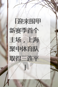 迎来围甲新赛季首个主场，上海聚申体育队取得三连平