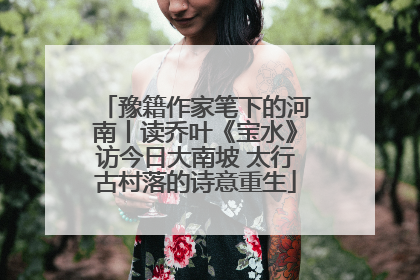 豫籍作家笔下的河南丨读乔叶《宝水》访今日大南坡 太行古村落的诗意重生