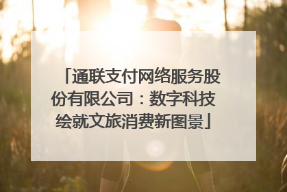 通联支付网络服务股份有限公司：数字科技绘就文旅消费新图景