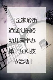 金家岭街道辽阳东路幼儿园举办第二届科技节活动