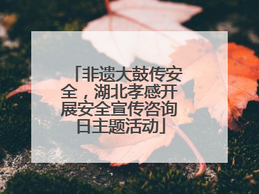 非遗大鼓传安全，湖北孝感开展安全宣传咨询日主题活动