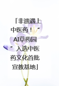 非遗遇上中医药！“AI草药园”入选中医药文化首批宣教基地
