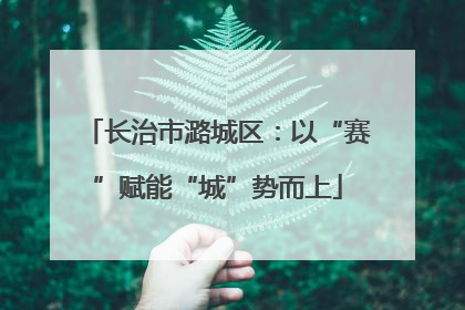 长治市潞城区：以“赛”赋能“城”势而上