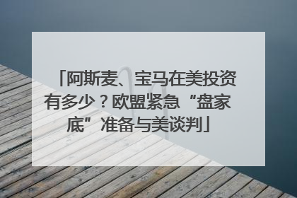 阿斯麦、宝马在美投资有多少？欧盟紧急“盘家底”准备与美谈判